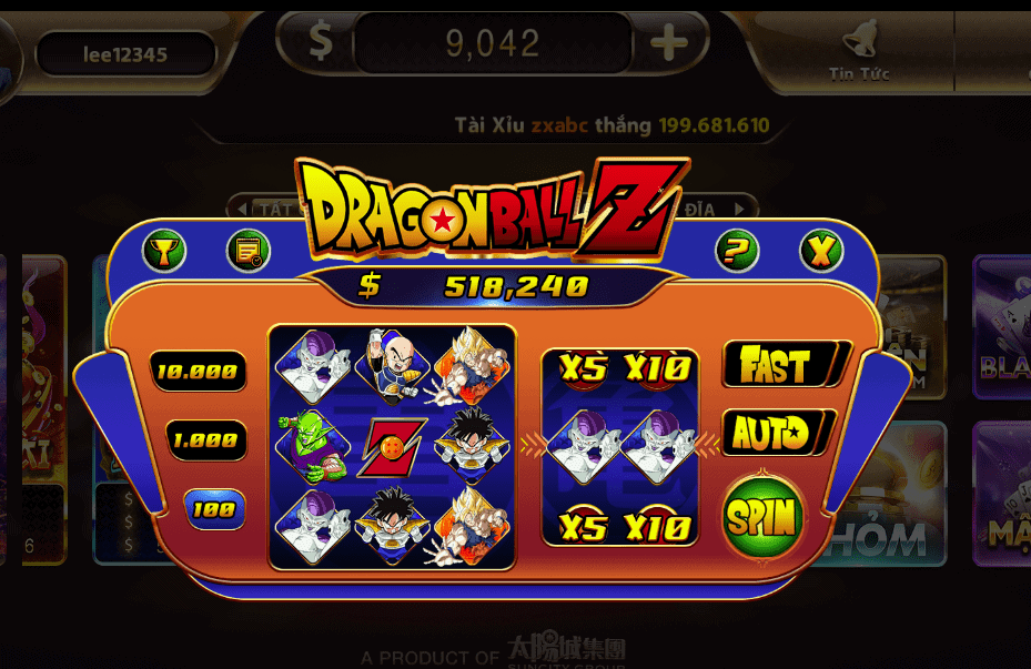 Giai ma game no hu Dragon Ball Z Sunwin an hu 53 000 000