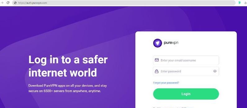 Bạn hãy điền tài khoản PureVPN mình đã mua vào giao diện ứng dụng