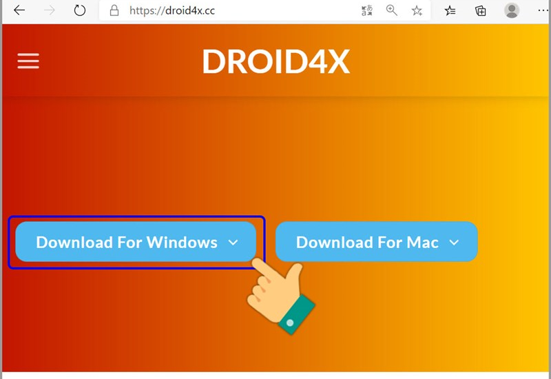 Cài app Sunwin trên Laptop / Máy tính / PC bằng Droid4X giả lập Android bằng cách chọn download phiên bản phù hợp với hệ điều hành