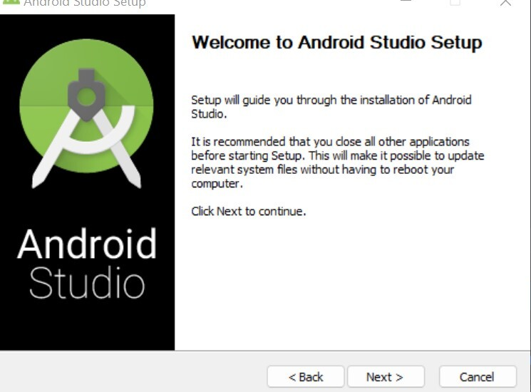 Chọn “Next” để bắt đầu quá trình cài đặt phần mềm Android Studio